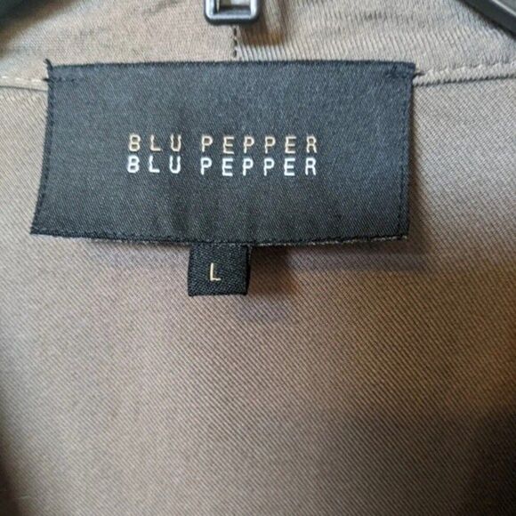 Blu Pepper taupe black cardigan sweater - great used condition - Large - Picture 5 of 9